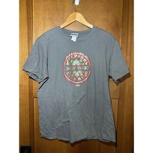 The Beatles Sgt Peppers Lonely Hearts Club Band Mens Gray Graphic T-Shirt Large